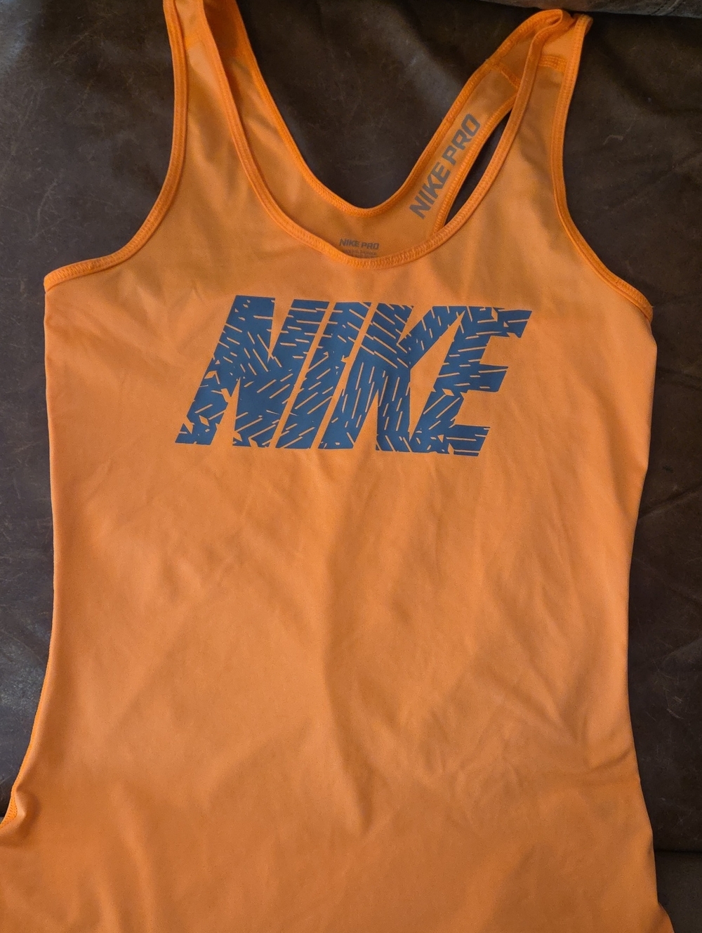 Nike Pro Women's Orange Tank with Logo Sz S